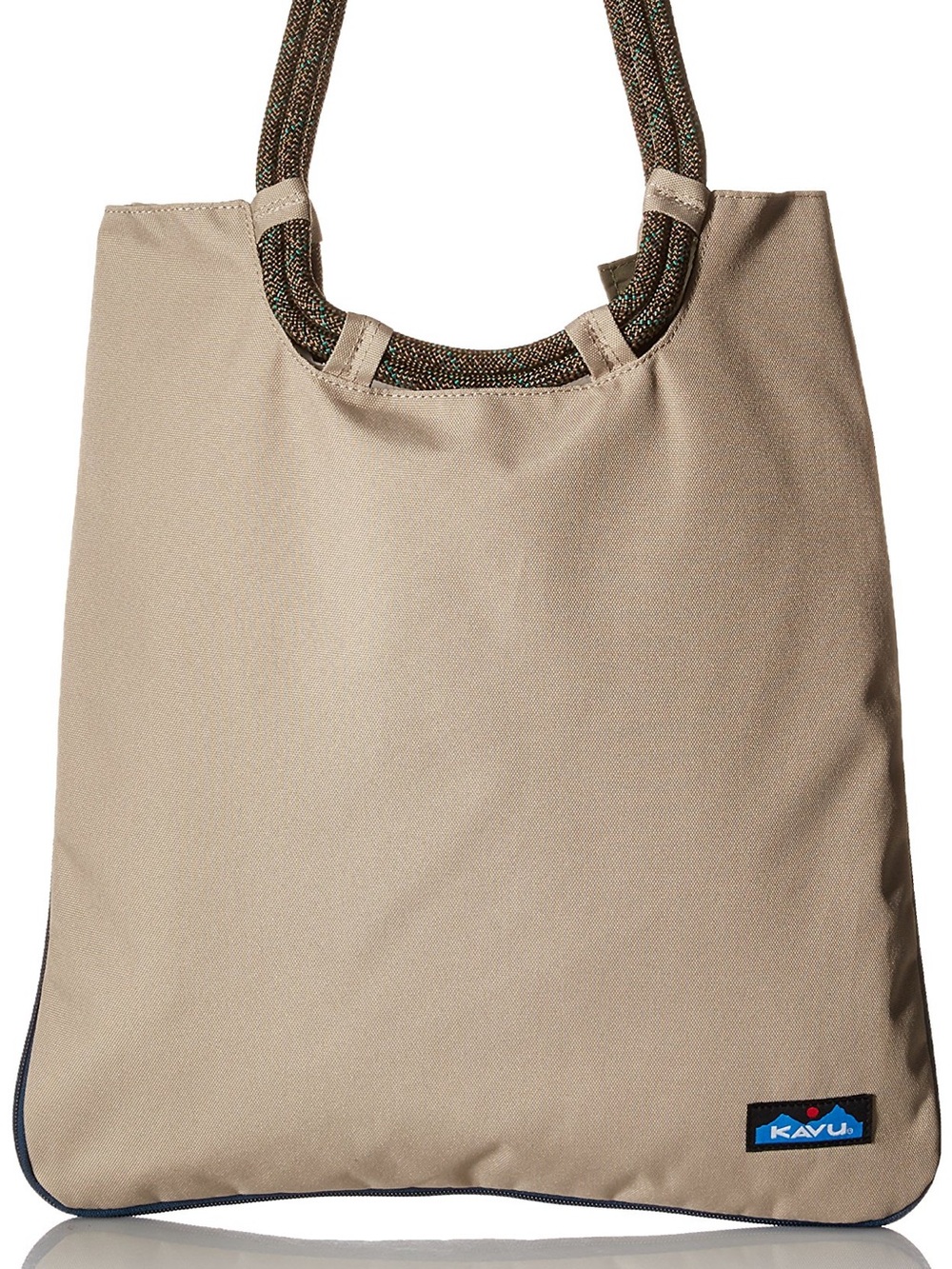 Kavu Beige Tote with Braided Rope Handles